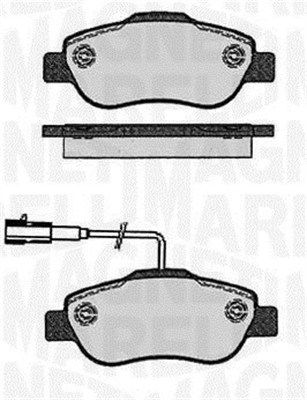 MAGNETI MARELLI Комплект тормозных колодок, дисковый тормоз 363916060215